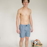 Navy Gingham Adult Men's Swim Shorts | Milk & Baby