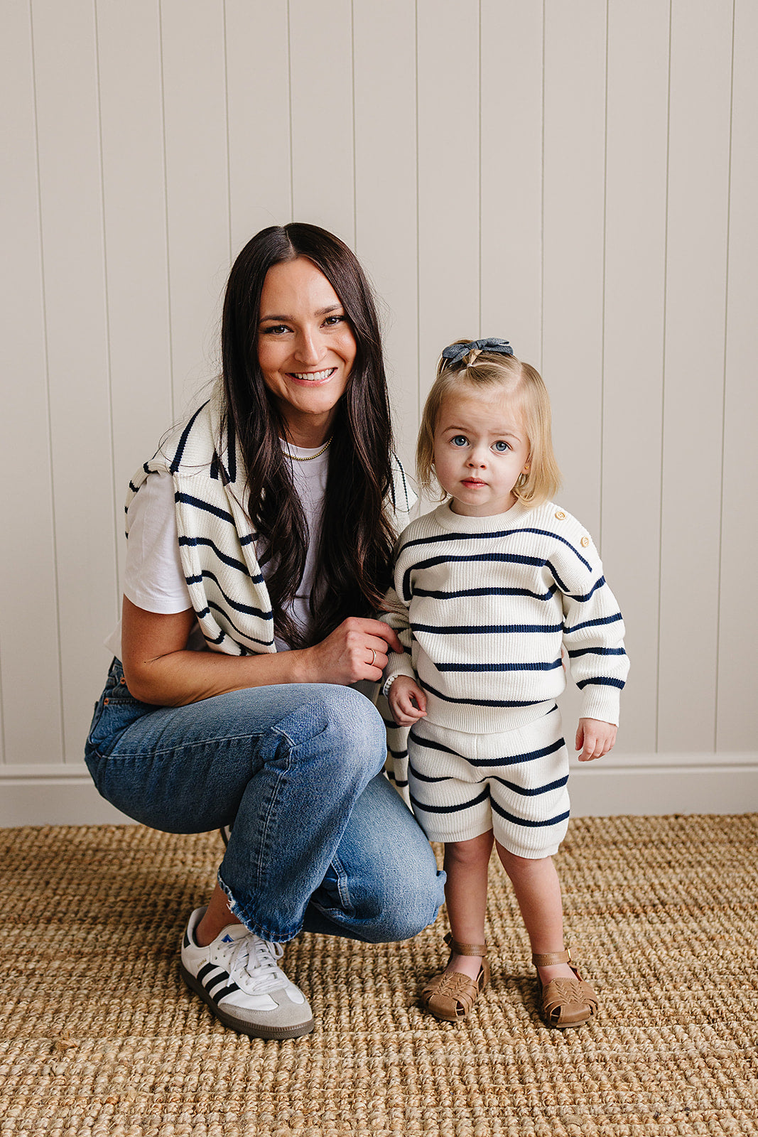 Navy Stripe Adult Knit Sweater | Milk & Baby