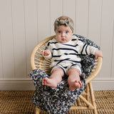 Navy Stripe Knit Shorts | Milk & Baby