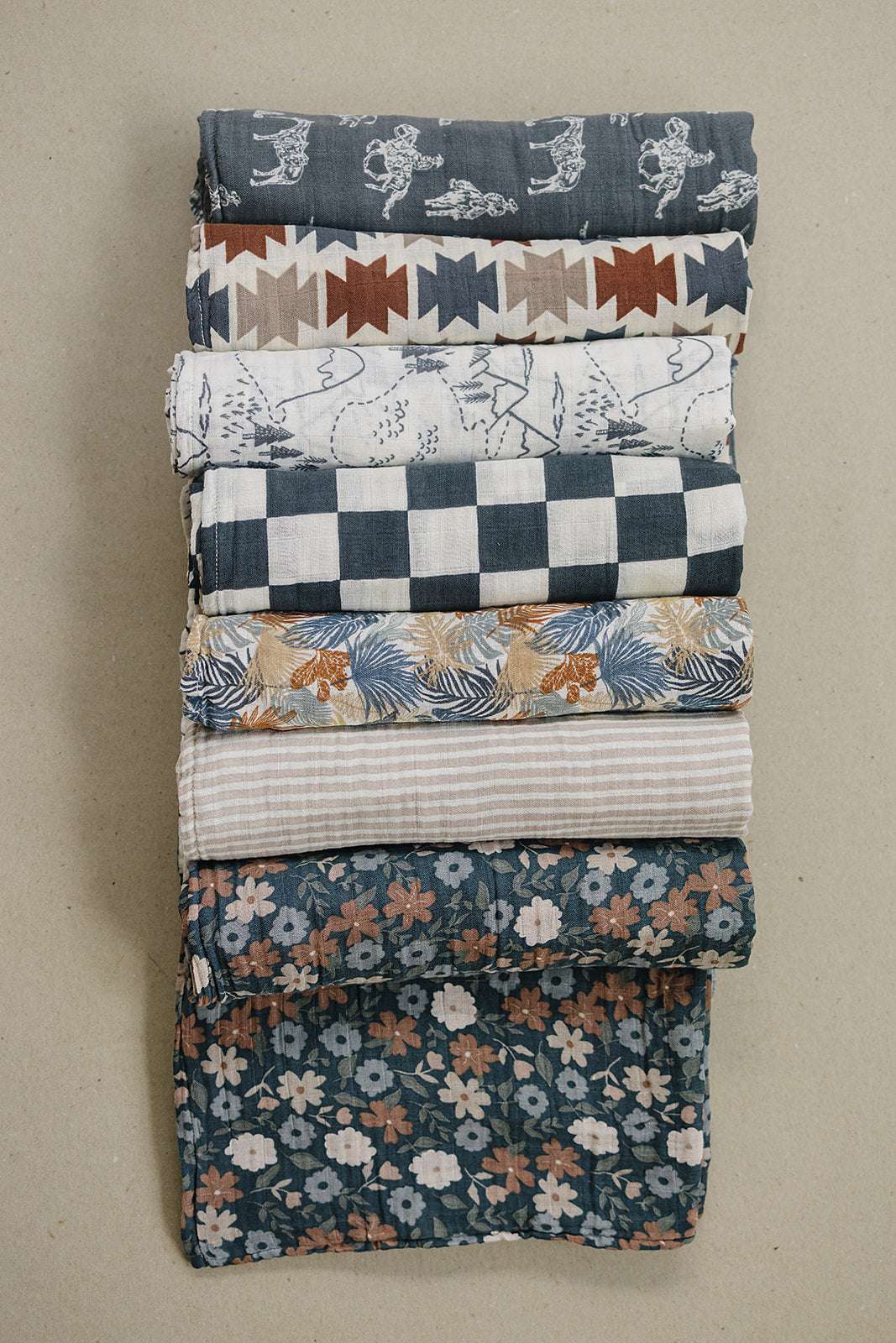 Western Aztec Muslin Swaddle Blanket | Milk & Baby