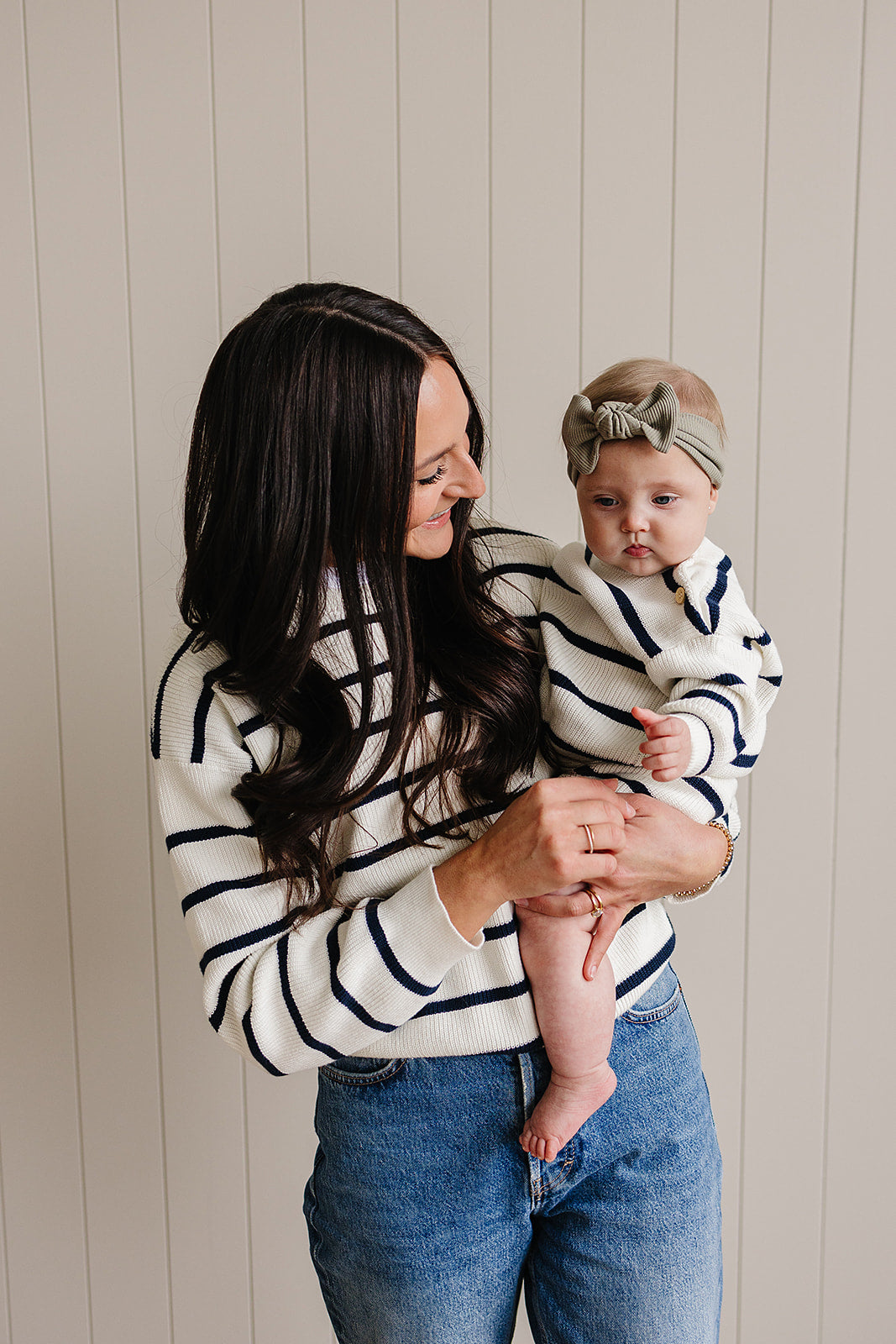 Navy Stripe Adult Knit Sweater | Milk & Baby