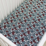 Americana Floral Bamboo Stretch Crib Sheet | Milk & Baby