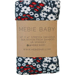 Americana Floral Ribbed Bamboo Stretch Swaddle | Milk & Baby