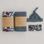 Americana Floral Ribbed Bamboo Head Wrap | Milk & Baby