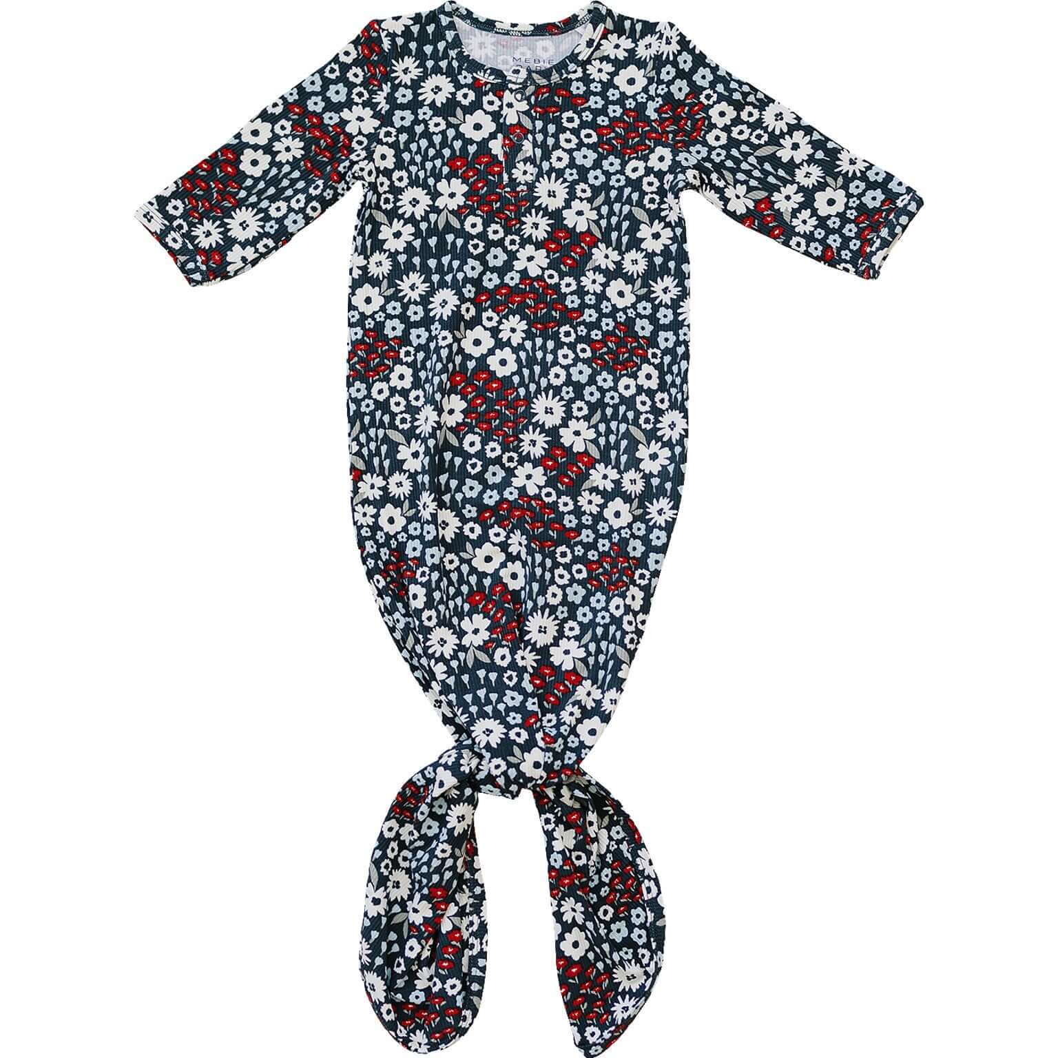 Americana Floral Bamboo Knot Gown | Milk & Baby