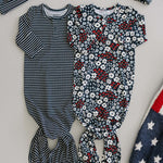 Americana Floral Bamboo Knot Gown | Milk & Baby