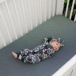 Americana Floral Ribbed Bamboo Zipper | Milk & Baby