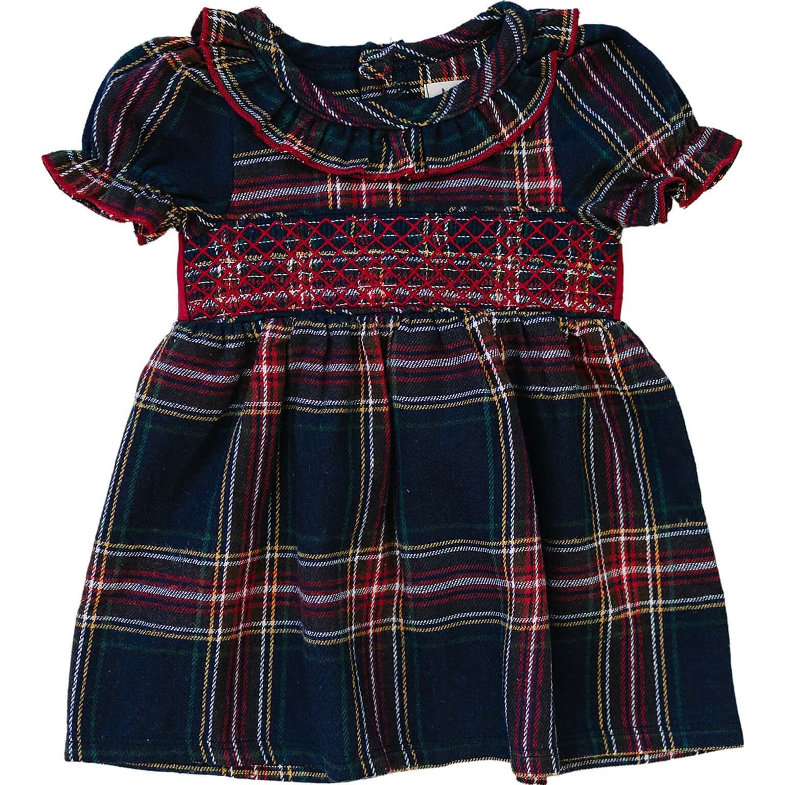 Christmas Plaid Smocked Dress | Milk & Baby