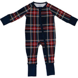 Christmas Plaid Bamboo Zipper | Milk & Baby