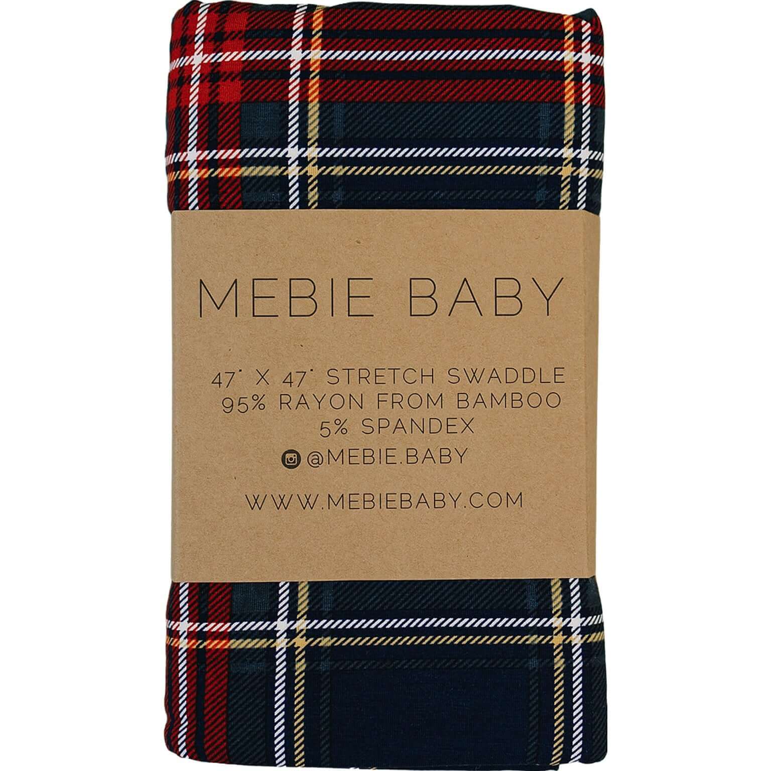 Christmas Plaid Bamboo Stretch Swaddle | Milk & Baby