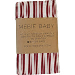 Red Stripes Bamboo Stretch Swaddle | Milk & Baby