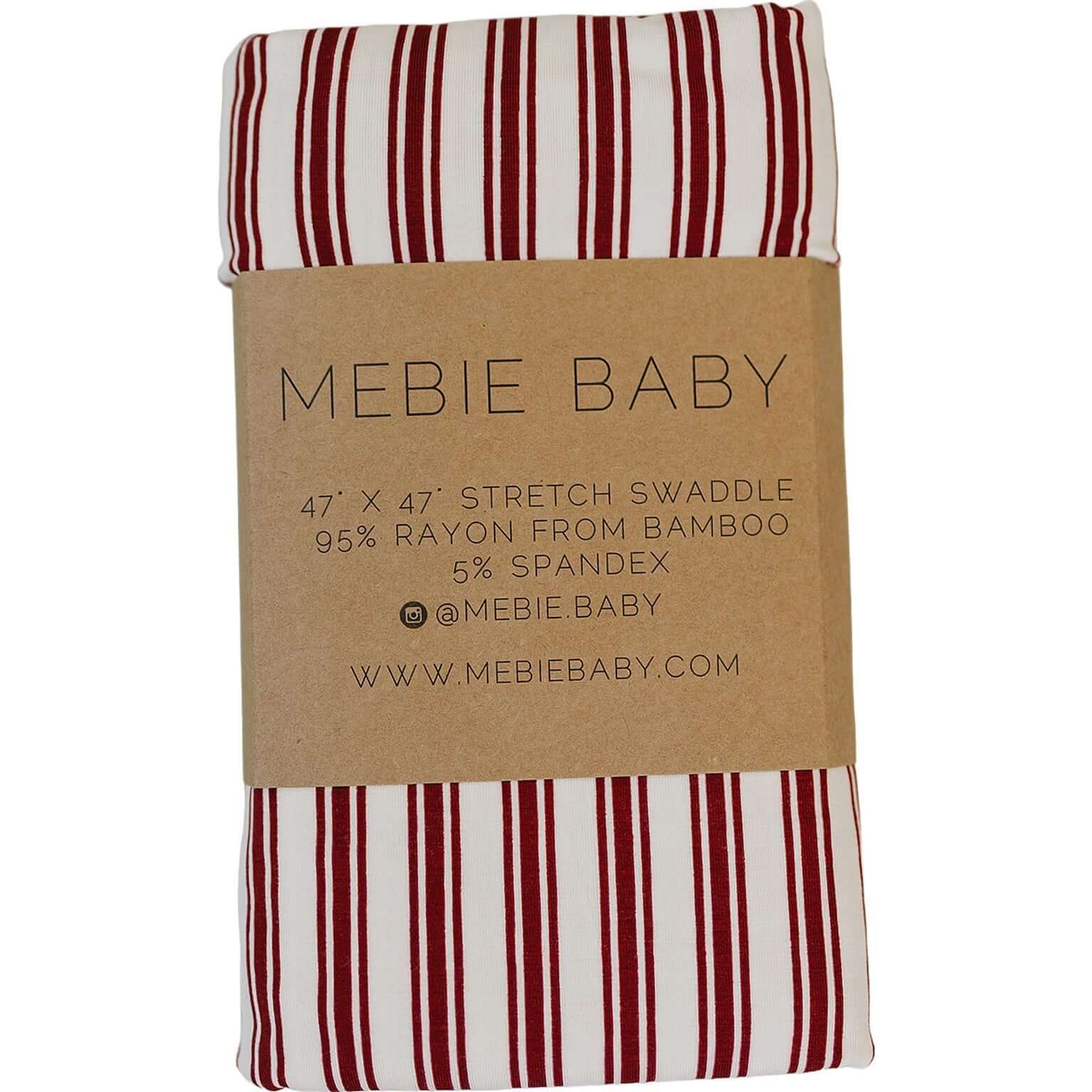Red Stripes Bamboo Stretch Swaddle | Milk & Baby