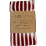 Red Stripes Bamboo Stretch Swaddle | Milk & Baby