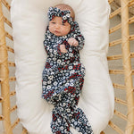 Americana Floral Ribbed Bamboo Head Wrap | Milk & Baby