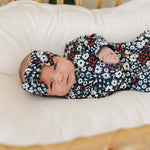 Americana Floral Ribbed Bamboo Head Wrap | Milk & Baby