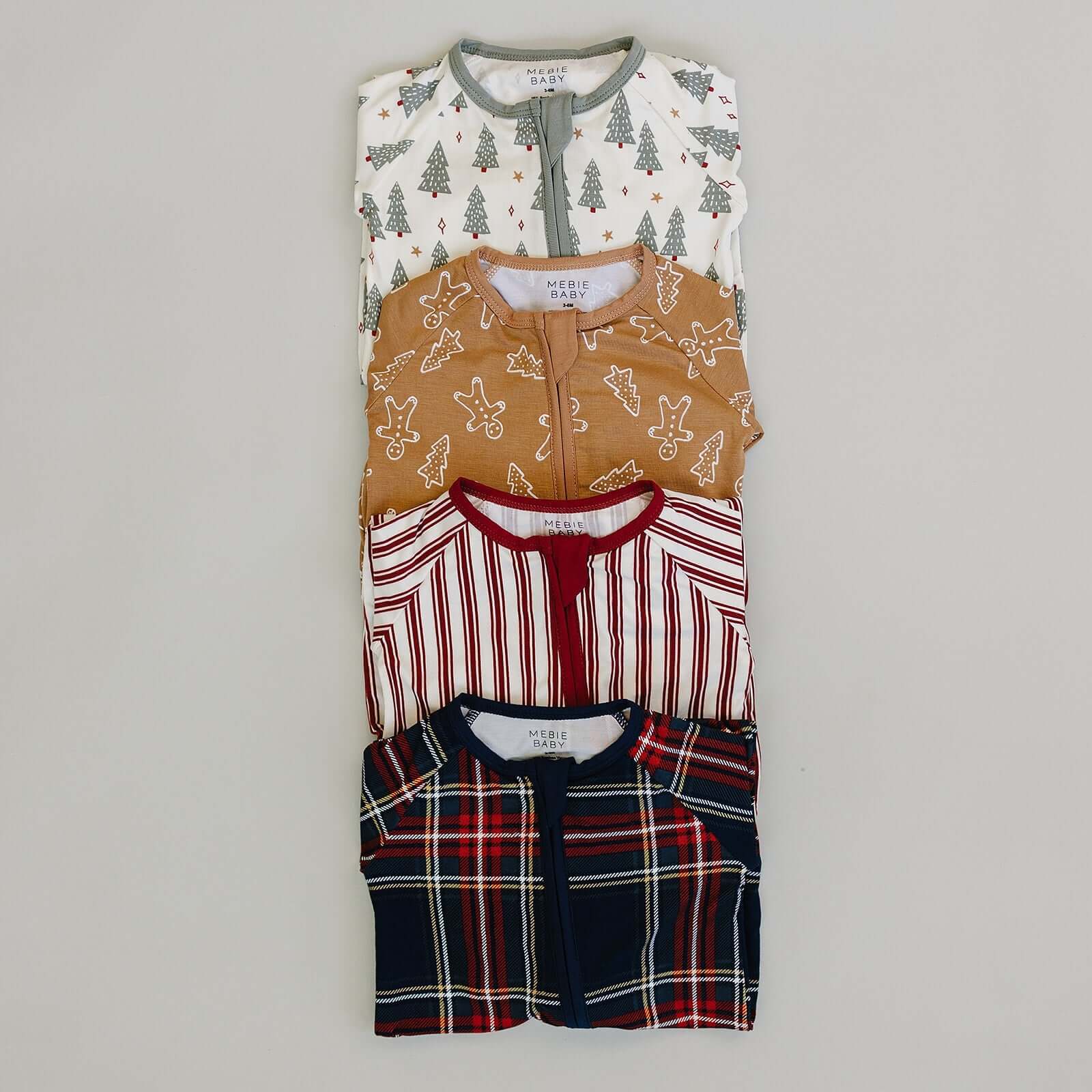 Christmas Trees Bamboo Zipper | Milk & Baby