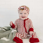 Red Stripes Bamboo Zipper | Milk & Baby