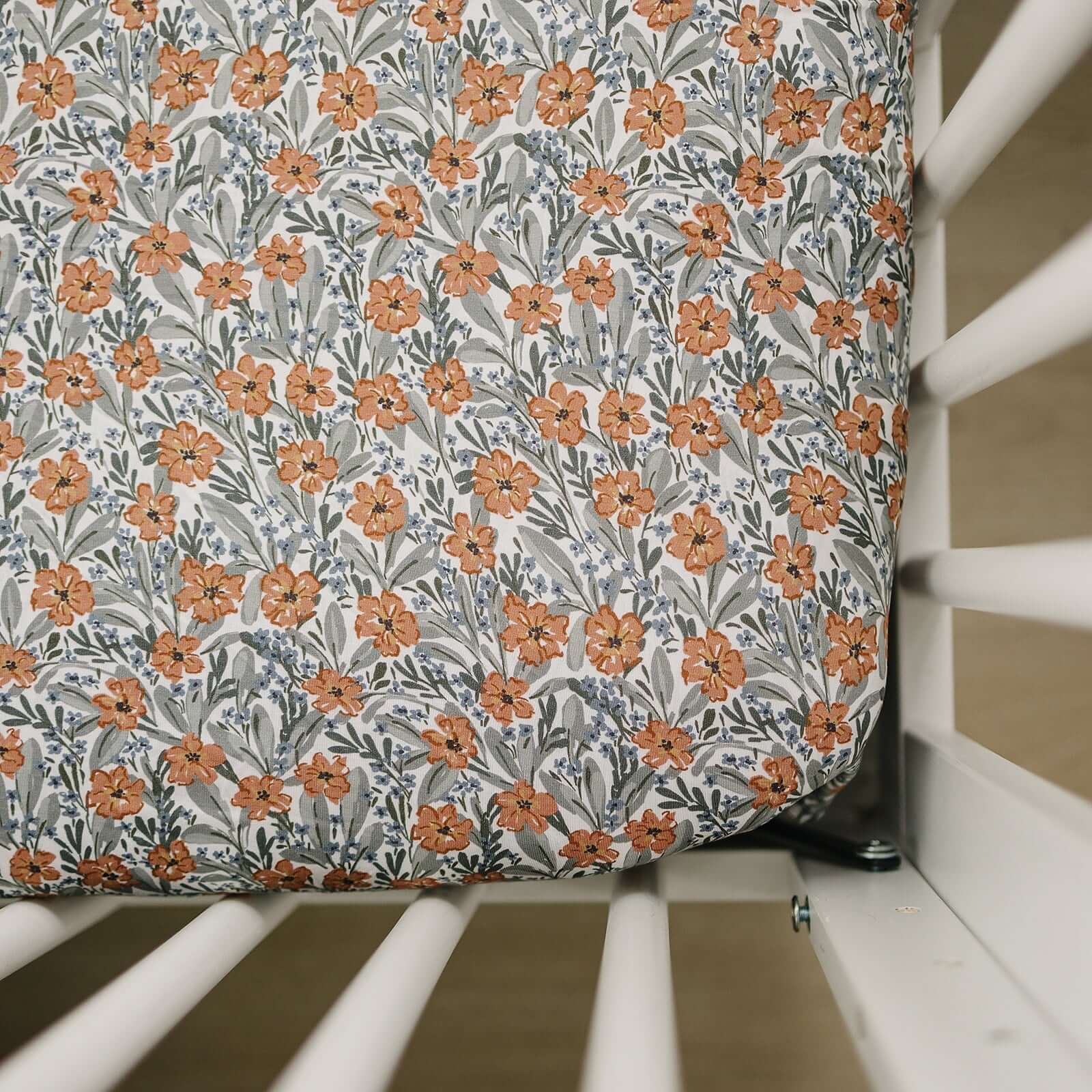 Dainty Meadow Bamboo Stretch Crib Sheet | Milk & Baby
