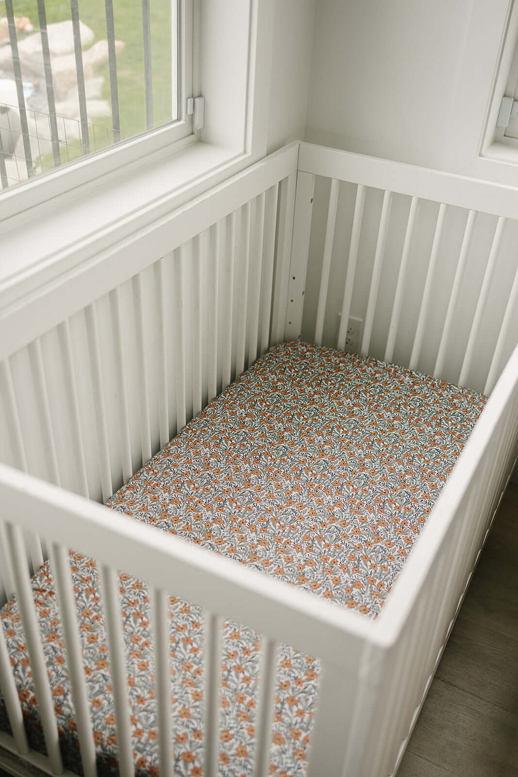 Dainty Meadow Bamboo Stretch Crib Sheet | Milk & Baby