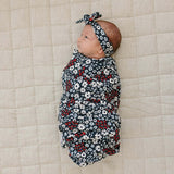 Americana Floral Ribbed Bamboo Stretch Swaddle | Milk & Baby