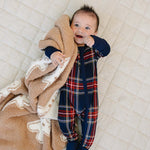 Christmas Plaid Bamboo Zipper | Milk & Baby