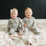 Light Green Daisy Bamboo Zipper | Milk & Baby