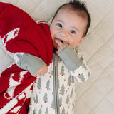 Christmas Trees Bamboo Zipper | Milk & Baby