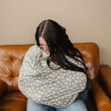 Light Green Daisy Bamboo Multi-Use Cover | Milk & Baby