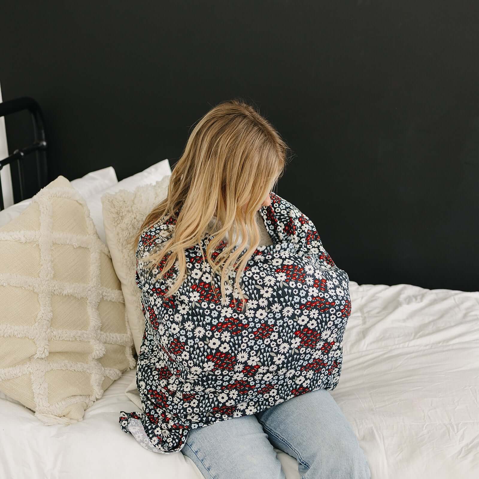 Americana Floral Ribbed Bamboo Multi-Use Cover | Milk & Baby