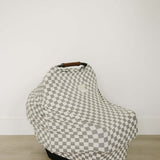 Light Green Checkered Bamboo Multi-Use Cover | Milk & Baby