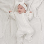 Luna + Luca Ruffle Waffle Set | White | Milk & Baby