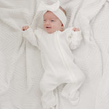 Luna + Luca Ruffle Waffle Set | White | Milk & Baby