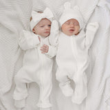 Luna + Luca Bear Waffle Set | White | Milk & Baby