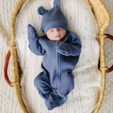 Luna + Luca Bear Waffle Set | Stormy Blue | Milk & Baby