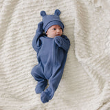 Luna + Luca Bear Waffle Set | Stormy Blue | Milk & Baby