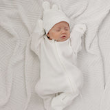 Luna + Luca Bear Waffle Set | White | Milk & Baby