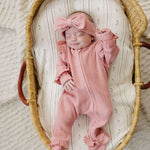 Luna + Luca Ruffle Waffle Set - Dusty Rose | Milk & Baby