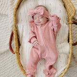 Luna + Luca Ruffle Waffle Set - Dusty Rose | Milk & Baby