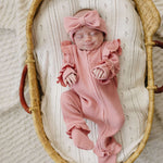 Luna + Luca Ruffle Waffle Set - Dusty Rose | Milk & Baby