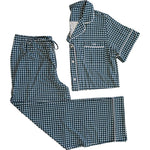 Navy Gingham Women's Pajama Set | Milk & Baby