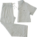 Light Blue Gingham Women's Pajama Set | Milk & Baby
