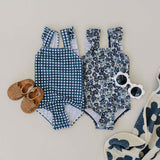 Navy Gingham One-Piece | Milk & Baby