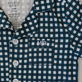 Navy Gingham Short Pajama Set | Milk & Baby