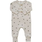 Floral Long Sleeve Button Romper | Milk & Baby