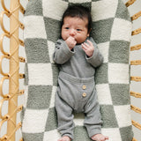 Charcoal Bodysuit Waffle Set | Milk & Baby