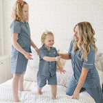 Navy Gingham Women's Pajama Set | Milk & Baby