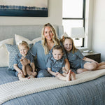 Navy Gingham Women's Pajama Set | Milk & Baby