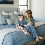 Navy Gingham Women's Pajama Set | Milk & Baby