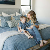 Navy Gingham Women's Pajama Set | Milk & Baby