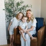 Light Blue Gingham Short Pajama Set | Milk & Baby